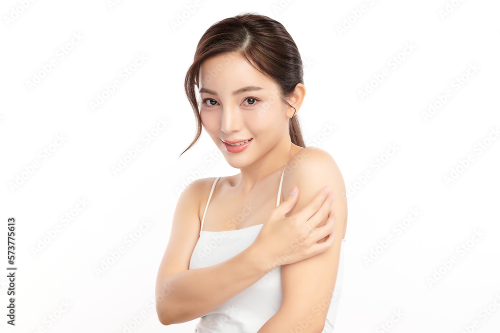 Beautiful young asian woman with clean fresh skin on white background, Face care, Facial treatment, Cosmetology, beauty and spa, Asian women portrait. Beautiful young asian woman with clean fresh skin on white background, Face care, Facial treatment, Cosmetology, beauty and spa, Asian women portrait.