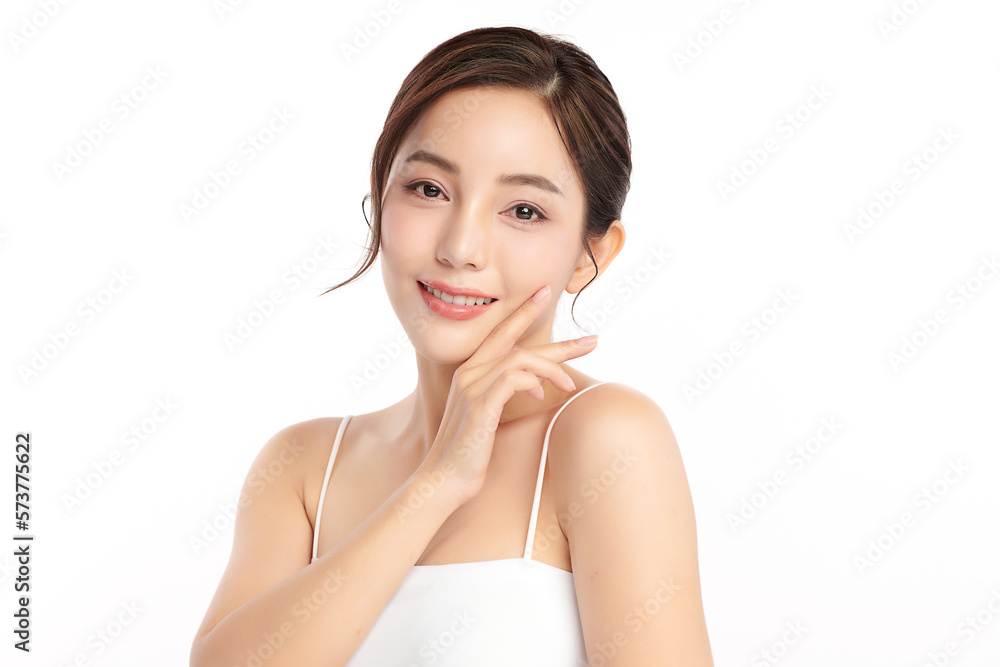 Beautiful young asian woman with clean fresh skin on white background, Face care, Facial treatment, Cosmetology, beauty and spa, Asian women portrait. Beautiful young asian woman with clean fresh skin on white background, Face care, Facial treatment, Cosmetology, beauty and spa, Asian women portrait.