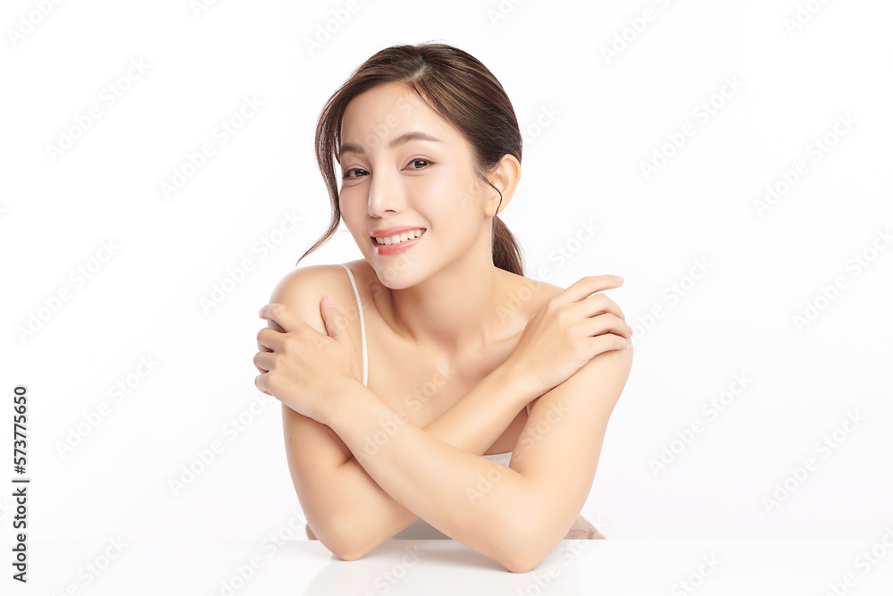 Beautiful young asian woman with clean fresh skin on white background, Face care, Facial treatment, Cosmetology, beauty and spa, Asian women portrait. Beautiful young asian woman with clean fresh skin on white background, Face care, Facial treatment, Cosmetology, beauty and spa, Asian women portrait.