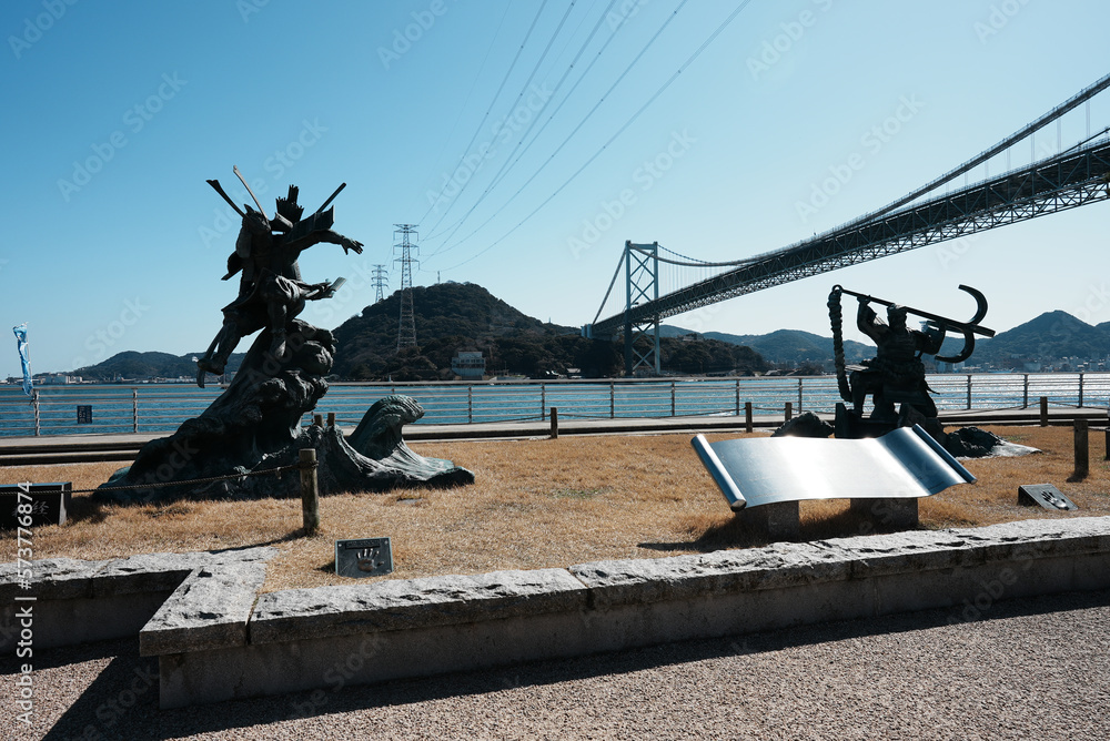 関門海峡と壇ノ浦古戦場跡 Stock Photo Adobe Stock