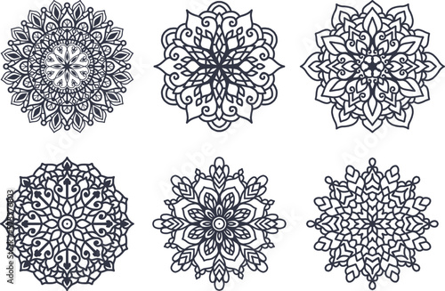 Laser cut Wedding indian Mandala template,