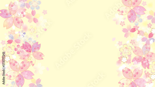 優しい 桜 背景イラスト