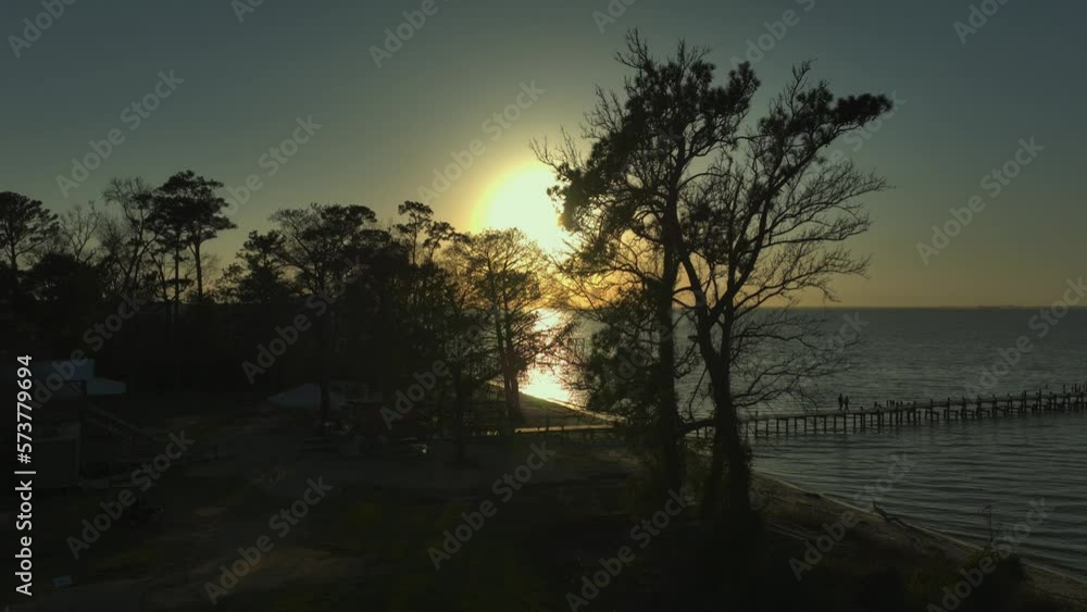 Calm sunset day over Mobile Bay, Alabama Calm sunset day over Mobile Bay, Alabama