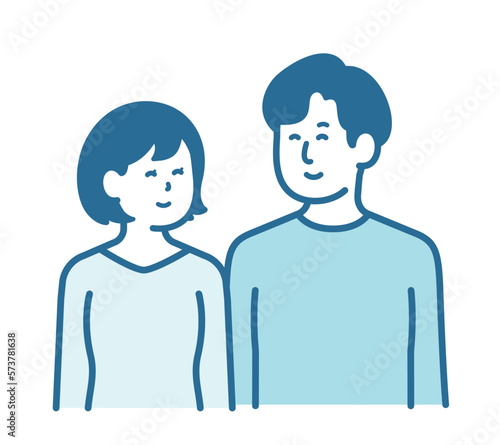 Men and women cuddling with a smile