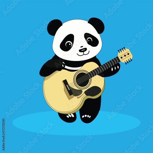 panda playing guitar