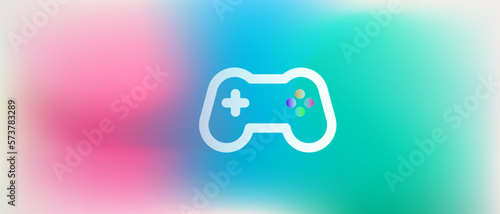 illustration of a icon-game console in gradient background    Game console,
    Logo,
    Gradient background,
    3D modeling,
    Shading and lighting,
    Textures,
    Geometric shapes,
    Sleek,