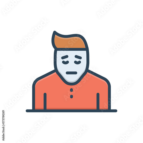 Color illustration icon for tried
