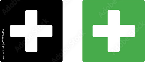 十字の医療アイコン素材