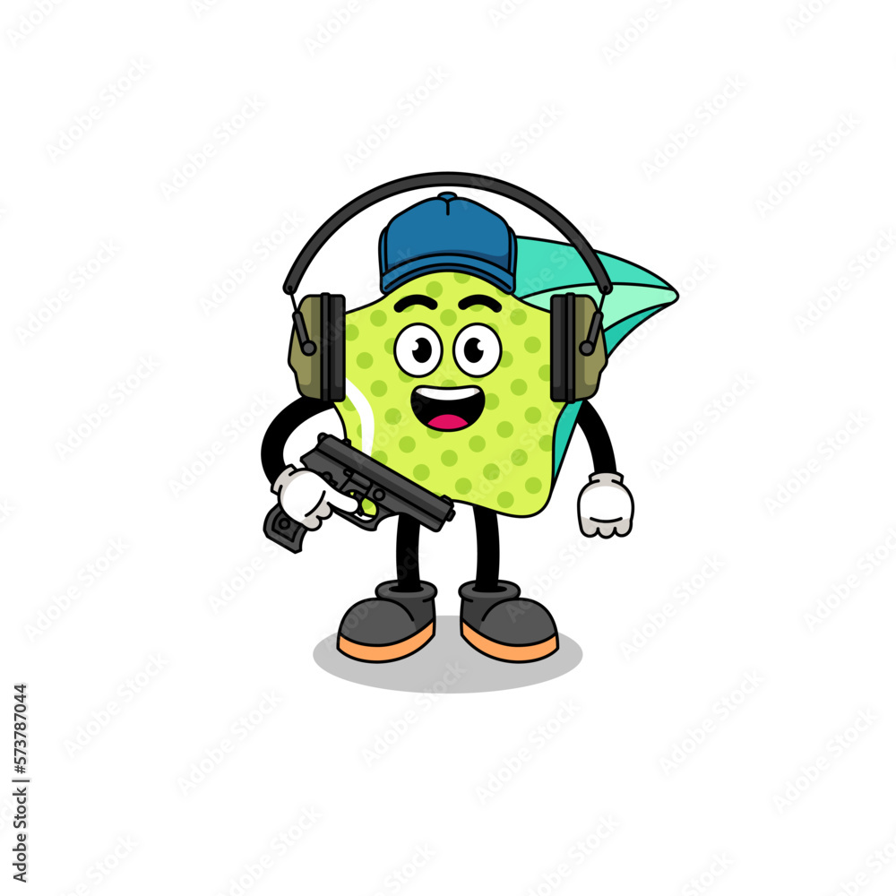Character mascot of shooting star doing shooting range Character mascot of shooting star doing shooting range