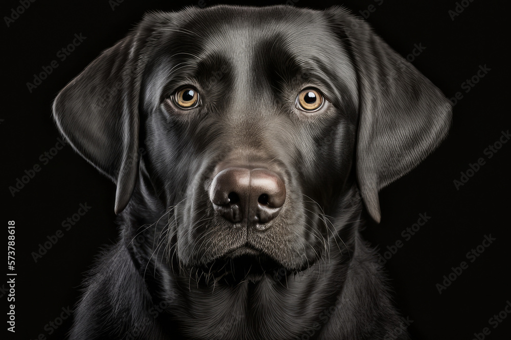 Black Lab Profile Pic. Created by Generative AI