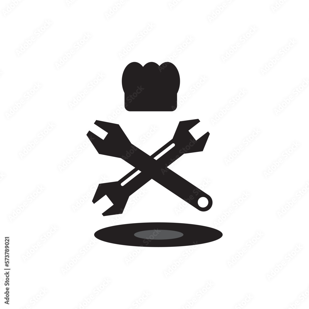 Food Workshop black logo icon. Food Workshop black logo icon.