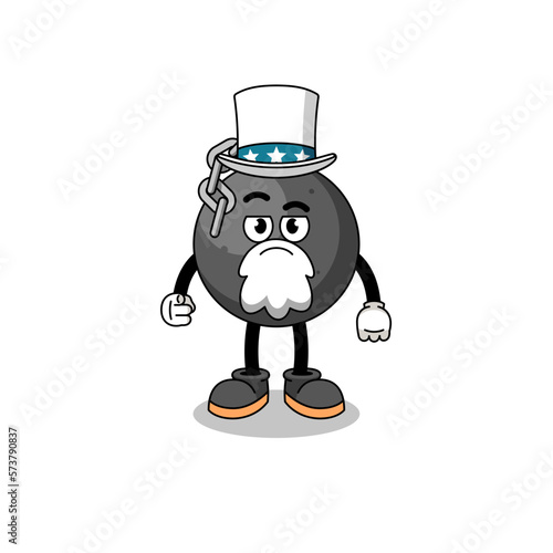 Illustration of wrecking ball cartoon with i want you gesture