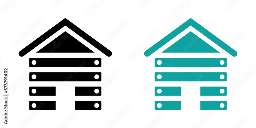 Chalet vector icons set Chalet vector icons set