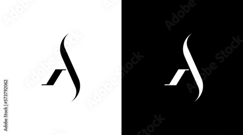 Letter as logo fashion apparel vector monogram initial icon style Design template