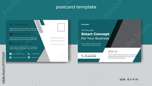 Modern corporate business marketing  postcard  template

