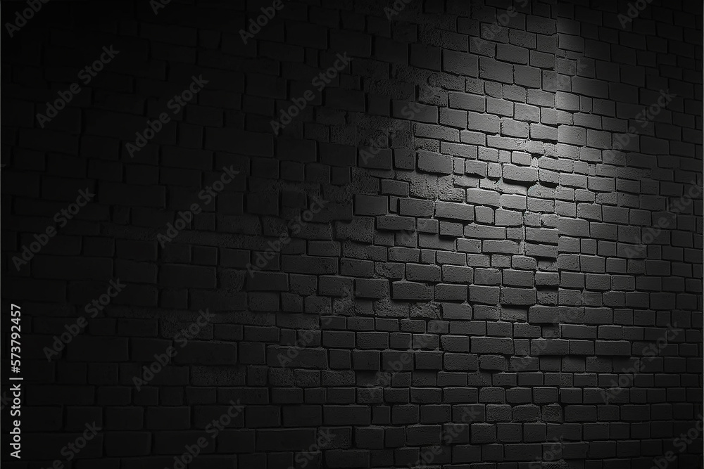 Black brick walls that are not plastered background and texture. Panoramic texture of black brick wall, brickwork background for design or backdrop. black brick wall may used as background. 