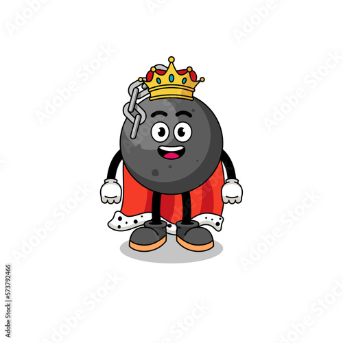 Mascot Illustration of wrecking ball king