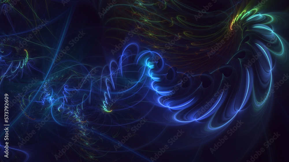 3D rendering abstract multicolor fractal light background 3D rendering abstract multicolor fractal light background