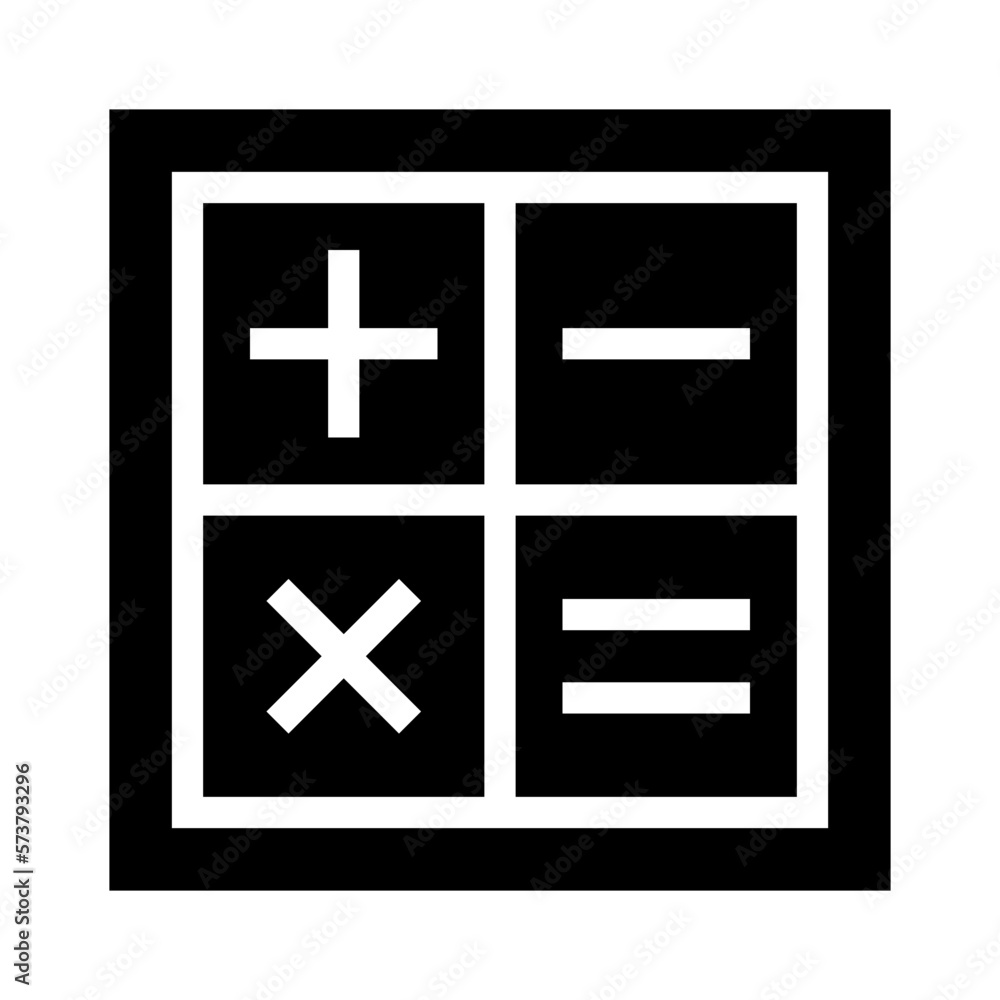 Fototapeta premium calculator glyph icon