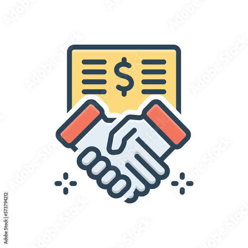 Color illustration icon for sponsorship