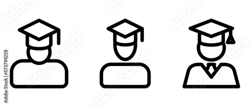 graduate icon or logo isolated sign symbol vector illustration - high quality black style vector icons 