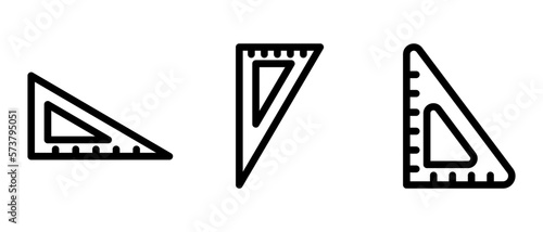 set square icon or logo isolated sign symbol vector illustration - high quality black style vector icons
