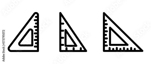 set square icon or logo isolated sign symbol vector illustration - high quality black style vector icons
