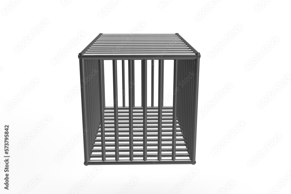 3D Realistic Prison bars isolated on white. Steel cage.
3D Realistic Prison bars isolated on white. Steel cage.