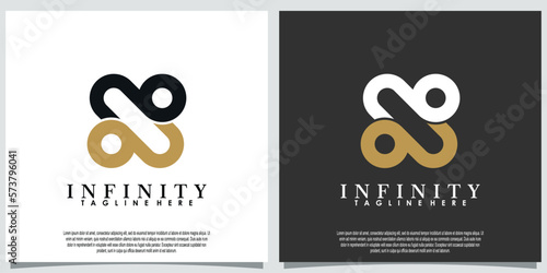 infinity logo illustration with template creative concept