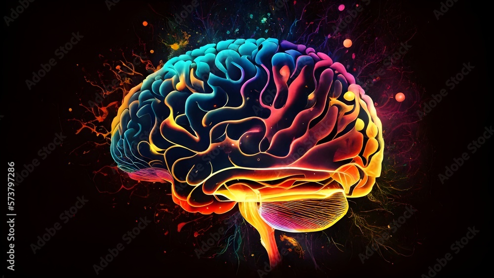 Obraz premium the human brain in color