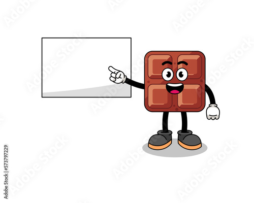 chocolate bar illustration doing a presentation