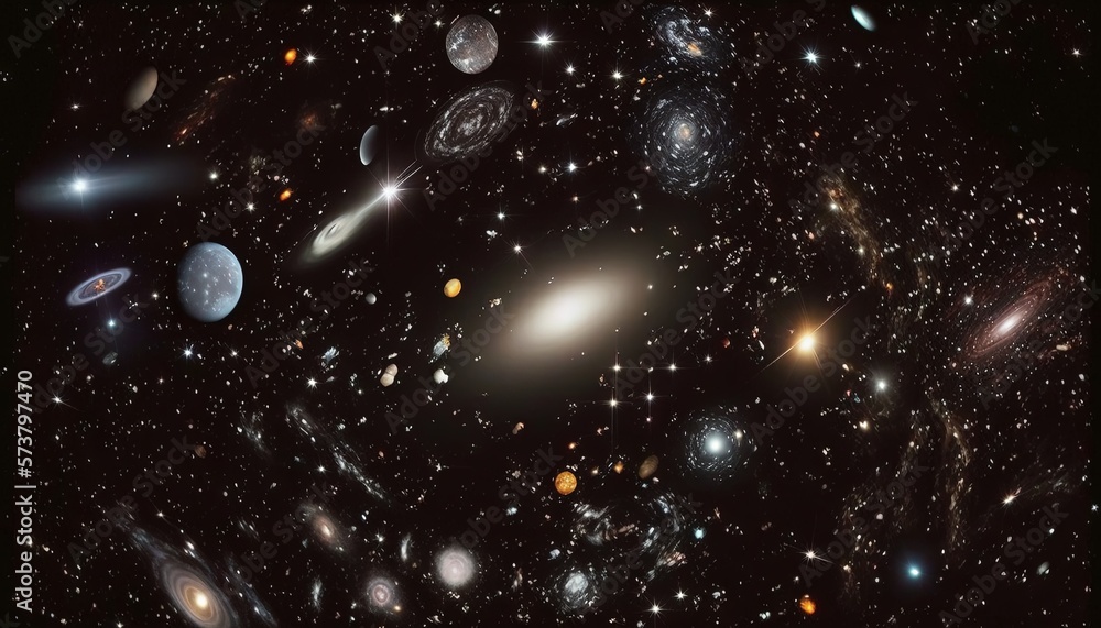 a large group of stars and in the dark sky with stars all