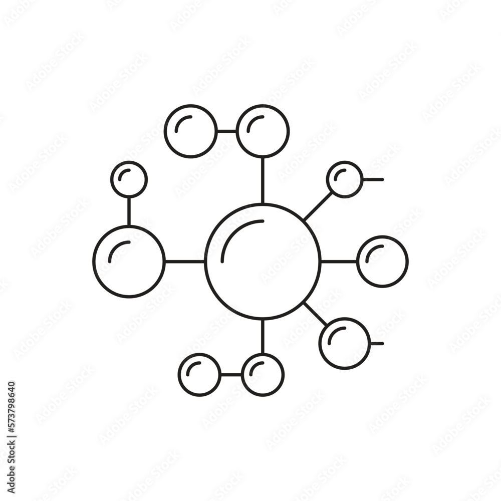 Chemical molecular structure icon design. isolated on white background Chemical molecular structure icon design. isolated on white background