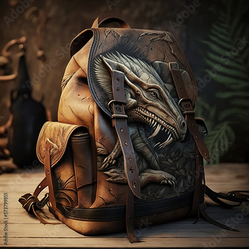 Prehistorik backbag - generated by Generative AI photo