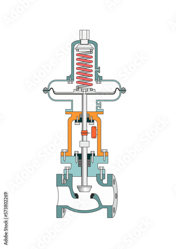 Globe valve and actuator reversed