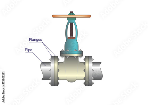 Valve Connected with Flanges