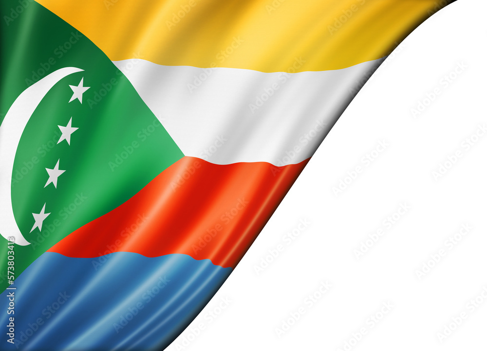 Obraz premium Comorian flag isolated on white banner