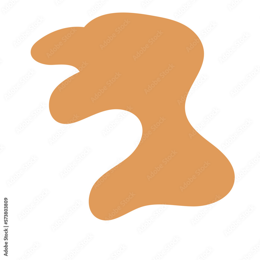 Boho Brown Orange Abstract Blob Shapes Boho Brown Orange Abstract Blob Shapes