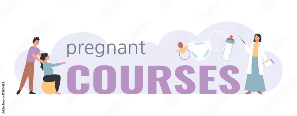 Pregnant Courses Concept Pregnant Courses Concept