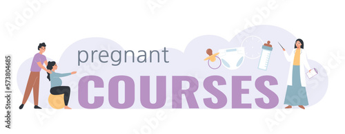 Pregnant Courses Concept