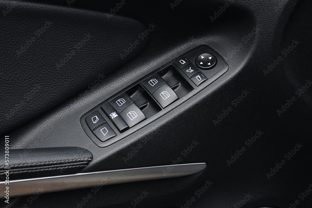 Electric windows control buttons. Window switches in cars