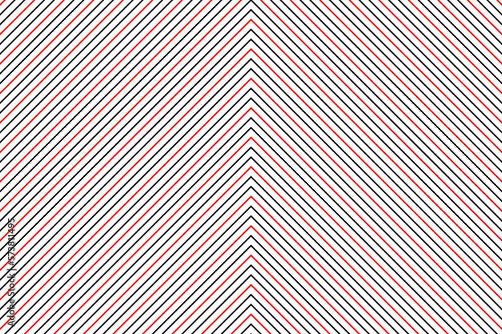 Red and black chevron arrow lines fabric pattern on white background vector. Right angle stripes background. Wall and floor ceramic tiles pattern. Red and black chevron arrow lines fabric pattern on white background vector. Right angle stripes background. Wall and floor ceramic tiles pattern.