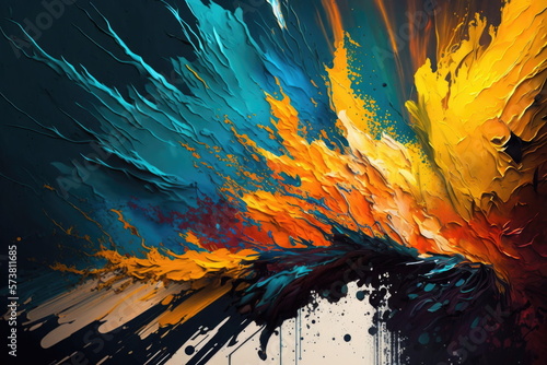 Abstract painAbstract background, splashes oil paint, Made by AI,Artificial intelligence color background with splashes, oil paint, vector illustration, Made by AI,Artificial intelligence