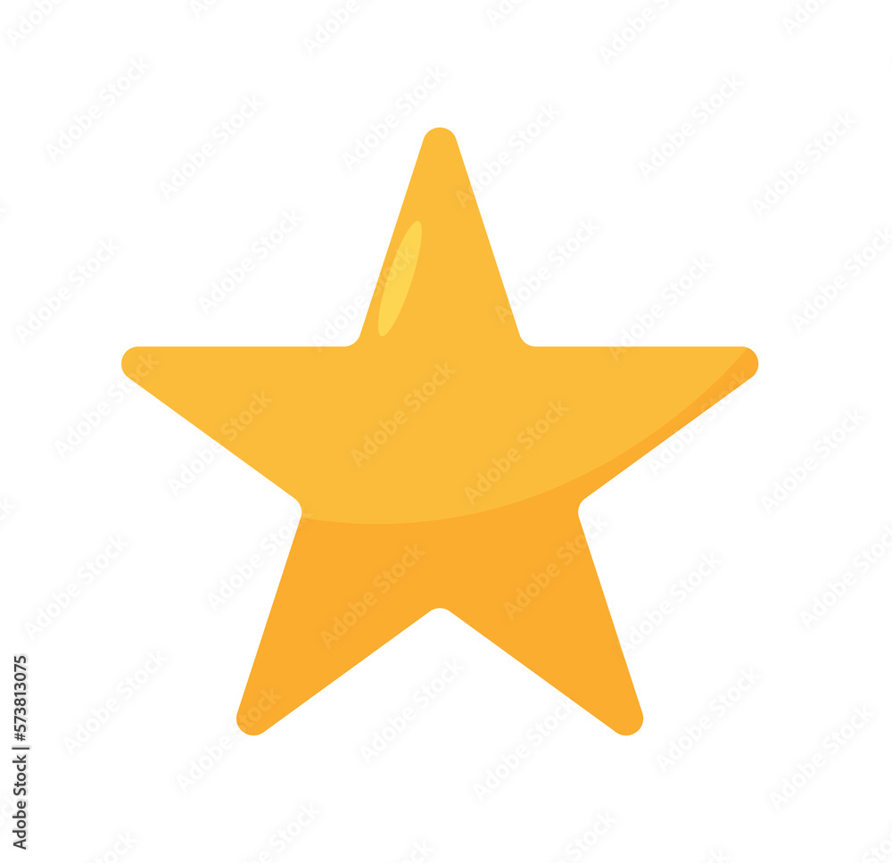 Obraz premium yellow star cartoon isolated vector illustration 