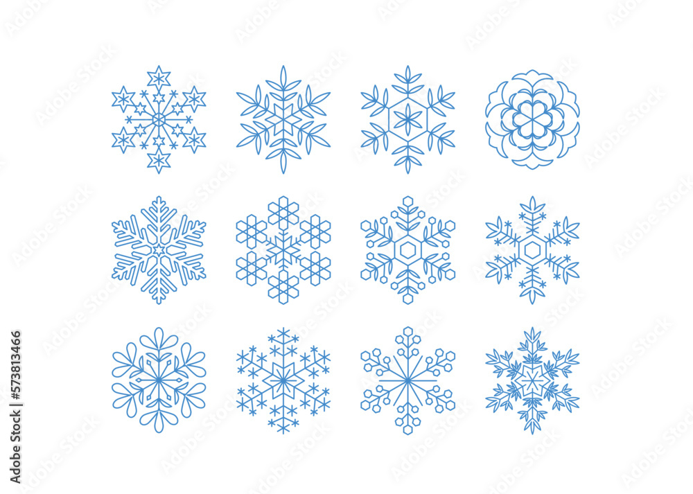 雪の結晶 青 雪の結晶 青