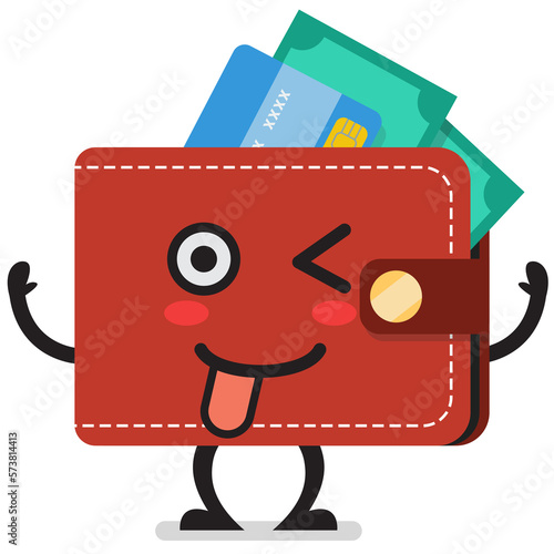 Kidding wallet character emoticon