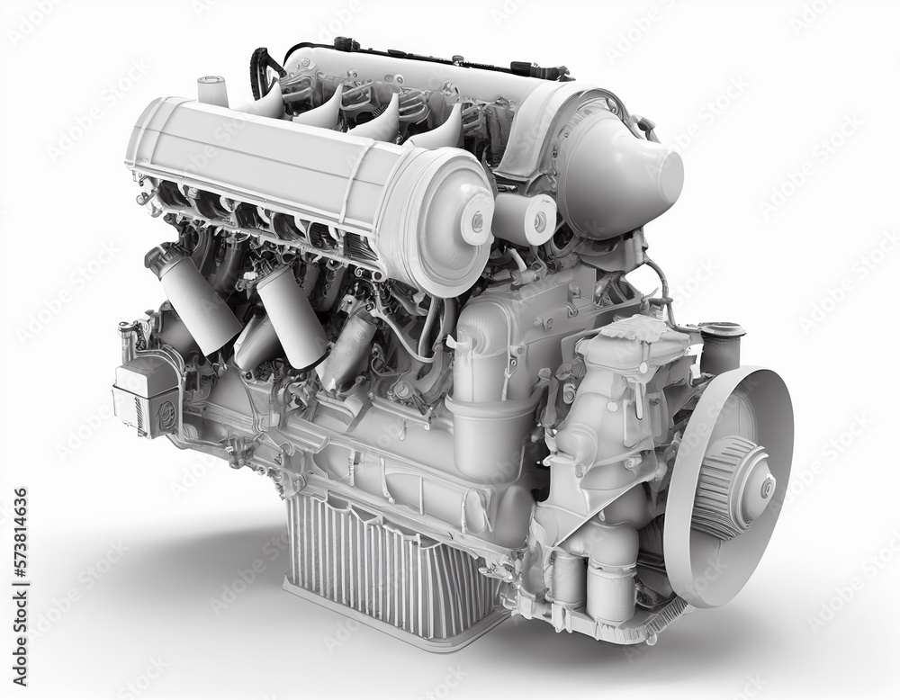 Fototapeta premium Engine illustration using generative AI