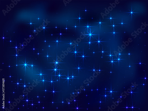 Night shining sky star dust vector background. Many celestial stellar particles.