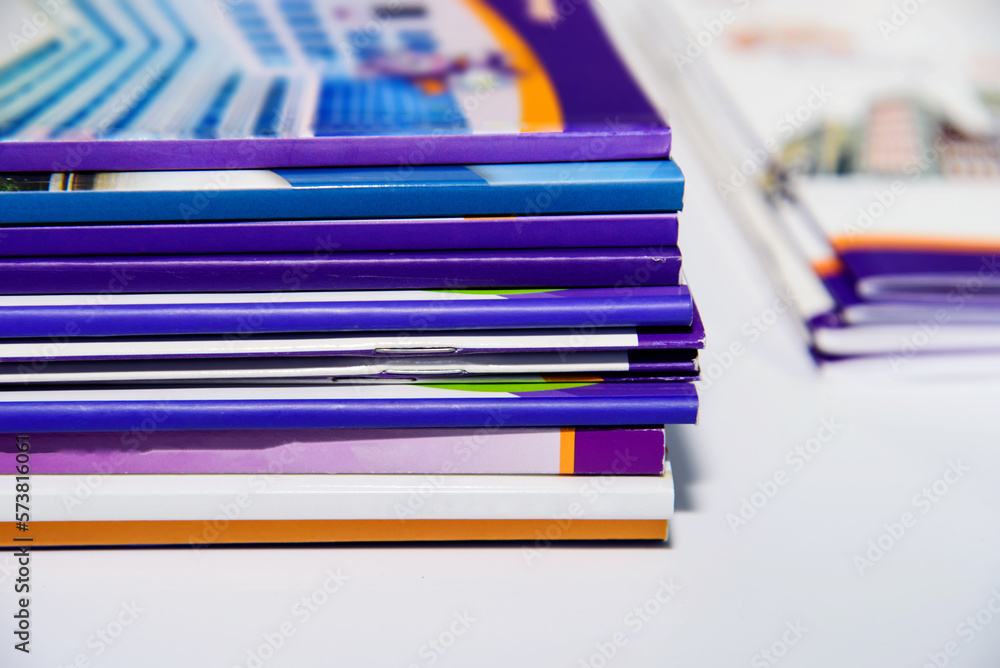 Stack of books on the table. Selective focus. Shallow depth of field Stack of books on the table. Selective focus. Shallow depth of field