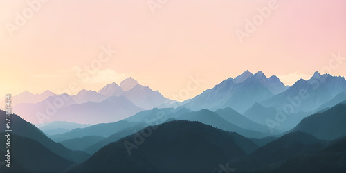 abstract scenery pastel sky and mountain  background
